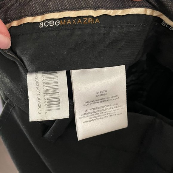 BCBG Maxazria Cropped 7/8 Black Pants - Size 0 - Picture 2 of 6